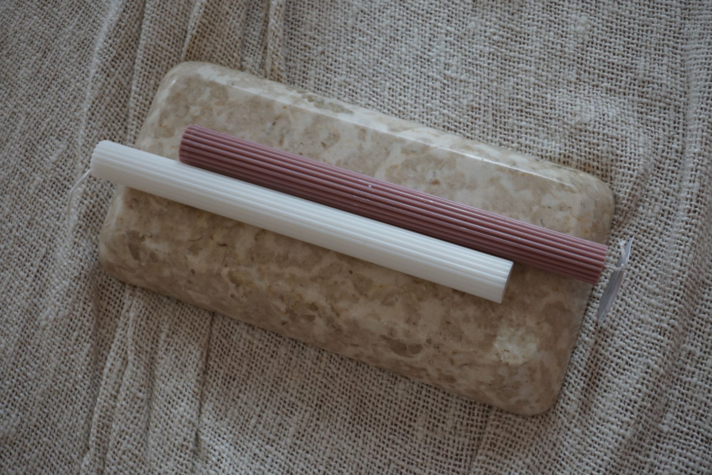 Stripe Taper Candle Set of 3