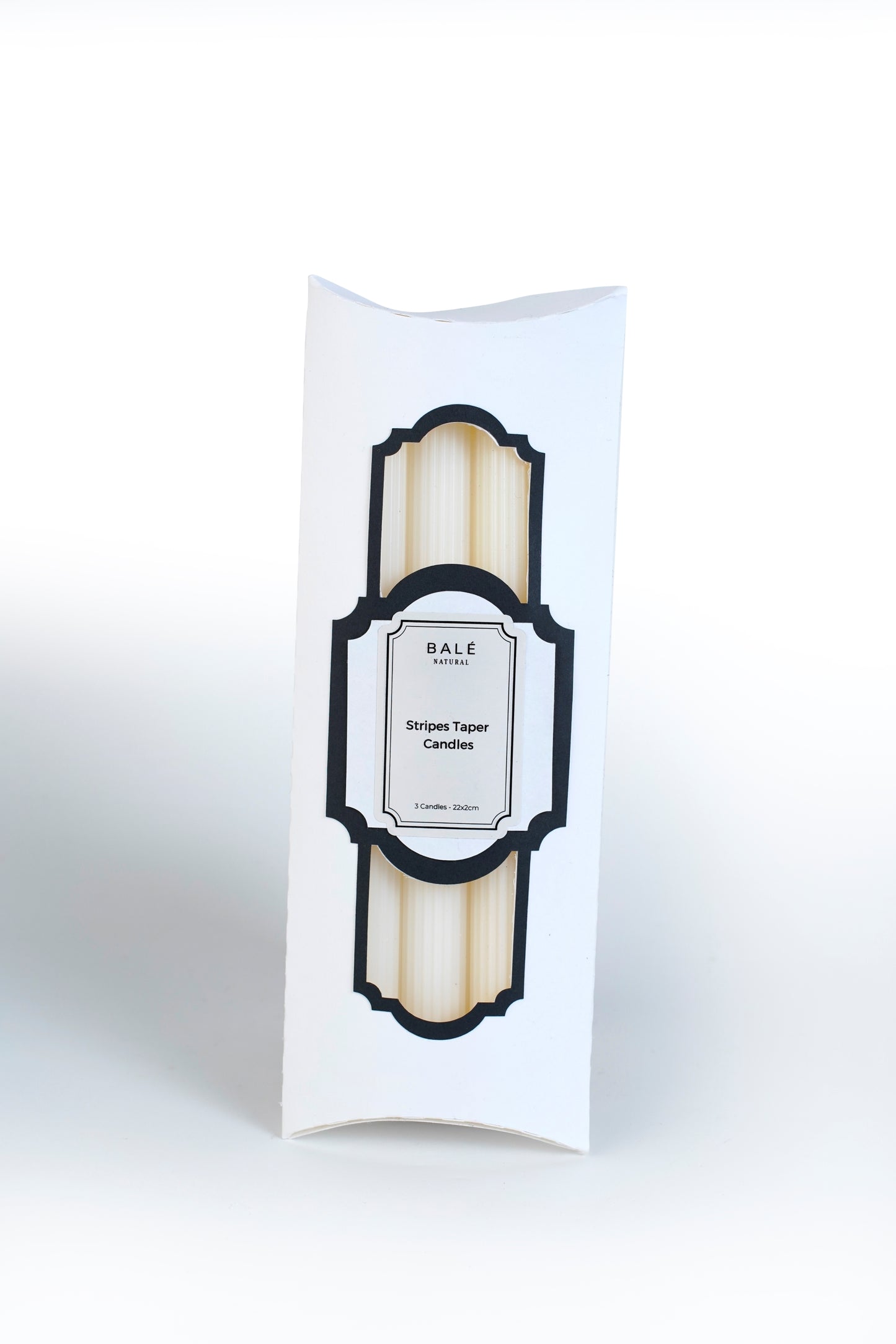 Stripe Taper Candle Set of 3